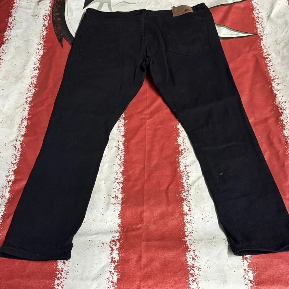 Royal Blue Men's Distressed Black Straight Jeans